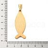 Ion Plating(IP) 304 Stainless Steel Pendants STAS-Z098-29G-3