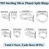Beebeecraft 80Pcs 4 Styles Brass Split Rings KK-BBC0014-05-2
