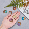 Transparent Resin & Walnut Wood Pendants RESI-CJ0001-75-4