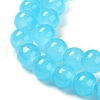 Baking Painted Imitation Jade Glass Round Bead Strands DGLA-Q021-8mm-06-3