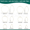 Unicraftale 304 Stainless Steel Hoop Earring Findings STAS-UN0004-60-2