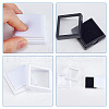 HOBBIESAY 16Pcs 2 Colors Clear Window Plastic Loose Diamond Boxes OBOX-HY0001-01-4