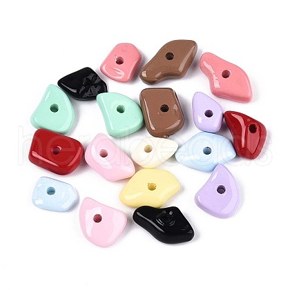 Baking Paint Opaque Acrylic Beads OACR-N142-01-1