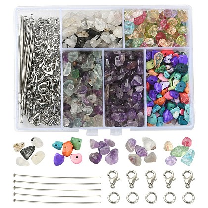 DIY Gemstone Keychain Making Kit DIY-YW0007-33-1