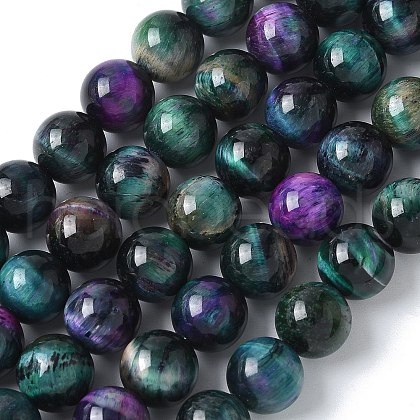 Natural Tiger Eye Beads Strands G-F561-6mm-B06-1