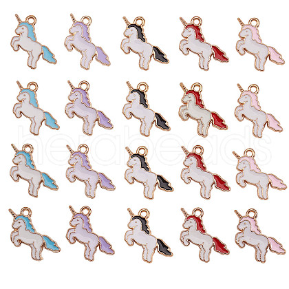 Alloy Enamel Pendants ENAM-CJ0001-41-1
