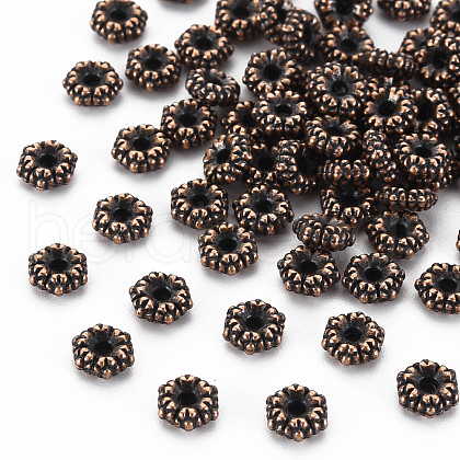 Tibetan Style Alloy Spacer Beads TIBEB-S039-019R-NR-1