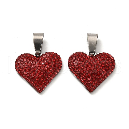 201 Stainless Steel Clay Pendants STAS-R166-02D-P-1