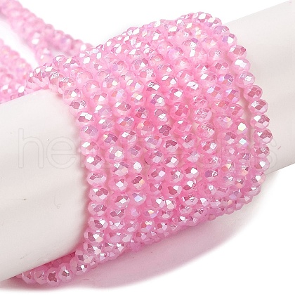 Baking Electroplate Glass Beads Strands X-DGLA-A039-J2MM-B18-1