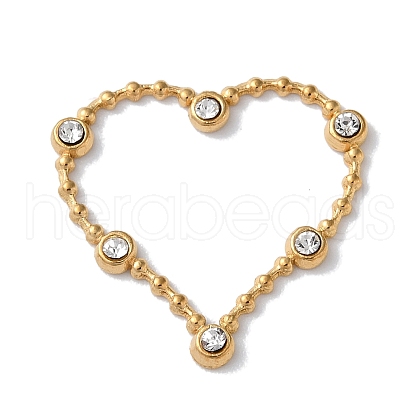 Golden 304 Stainless Steel Rhinestonet Pendants STAS-Q312-02B-G-1