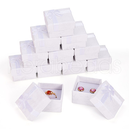 Square Paper Jewelry Gift Boxes with Bowknot CON-TAC0010-80E-1