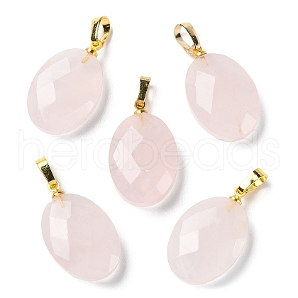Natural Rose Quartz Pendants G-E603-03G-04-1