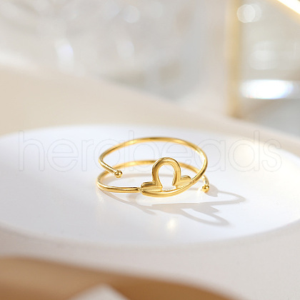 Twelve Constellations 925 Sterling Silver Finger Rings FS-WGD38E8-14-1