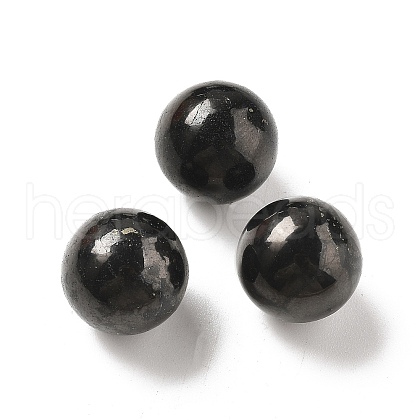 Natural Shungite Sphere Beads G-F675-01-A-1