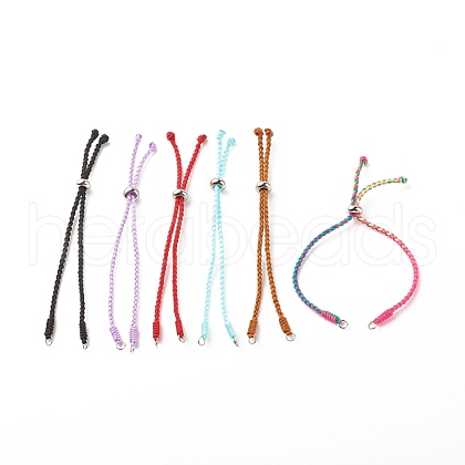 Braided Nylon Thread Bracelet AJEW-JB01124-1