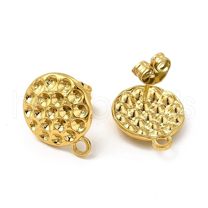Ion Plating(IP) 304 Stainless Steel Stud Earring Findings EJEW-I281-26G-1