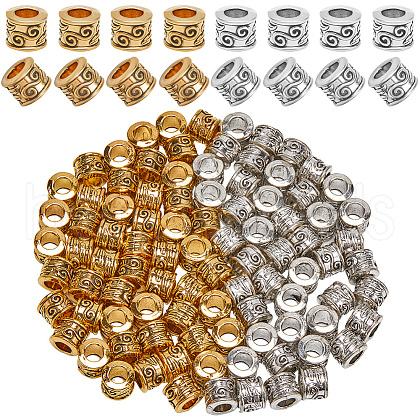 SOFPLATE 100Pcs 2 Colors Tibetan Style European Beads TIBEB-SP0001-01-1