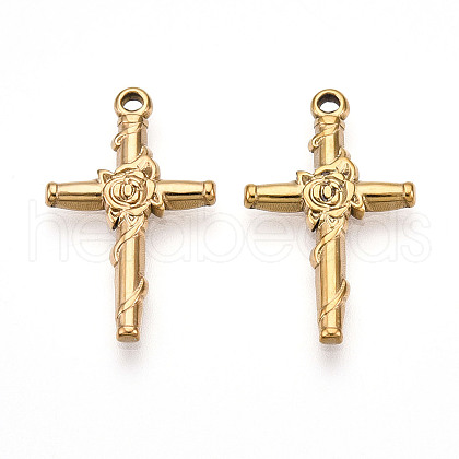 304 Stainless Steel Pendants STAS-N109-35G-1