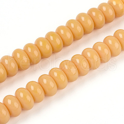 Opaque Spray Painted Glass Beads GLAA-ZX008-8mm-18Y-1