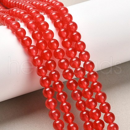 Natural & Dyed Malaysia Jade Bead Strands X-G-A146-6mm-A02-1