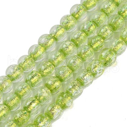 Handmade Foil Lampwork Beads Strands FOIL-K003-06A-12-1