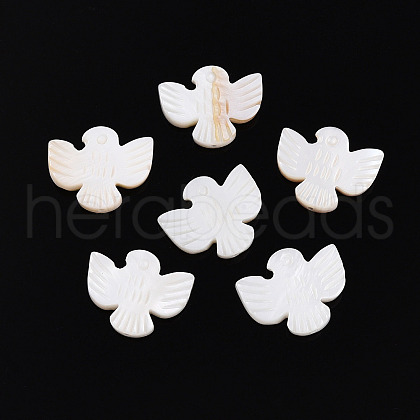 Natural Freshwater Shell Carved Beads SHEL-N036-12-1