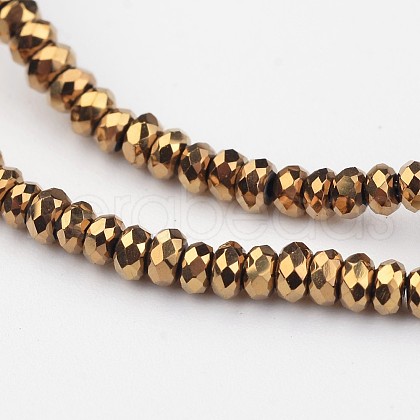 Electroplate Glass Beads Strands EGLA-P018-2mm-F01-1