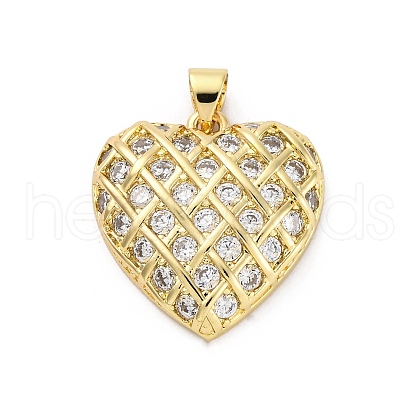 Brass Micro Pave Cubic Zirconia Pendants KK-U066-04C-G-1