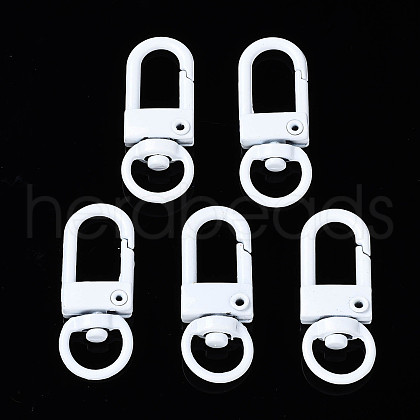 Spray Painted Eco-Friendly Alloy Swivel Snap Hooks Clasps PALLOY-T080-02M-NR-1
