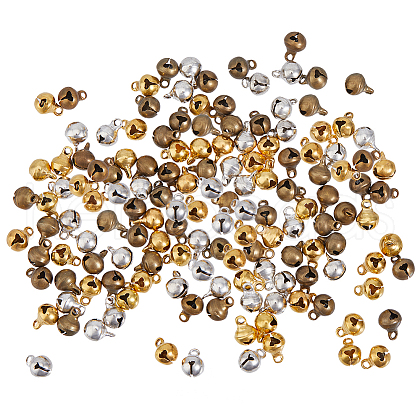 SUPERFINDINGS 300Pcs 3 Colors Brass Bell Charms KK-FH0007-63-1