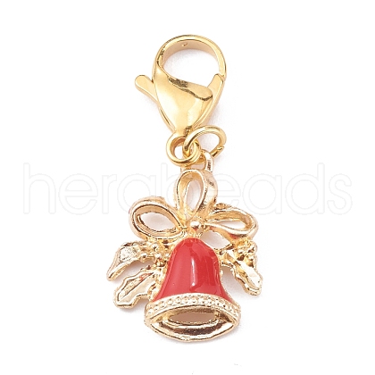 Christmas Theme Alloy Enamel Pendants HJEW-JM00427-02-1