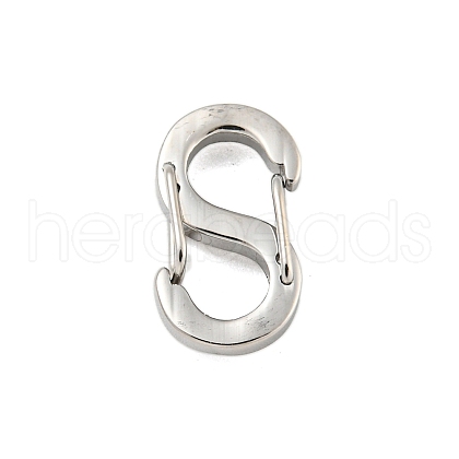 304 Stainless Steel S Shaped Carabiner STAS-P358-01A-P-1