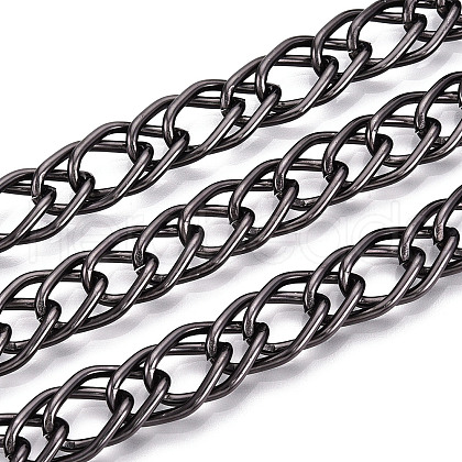 Aluminium Two Tone Rhombus Link Chains CHA-N004-05B-1