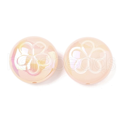 2Pcs UV Plating Acrylic Beads FIND-C067-03F-1