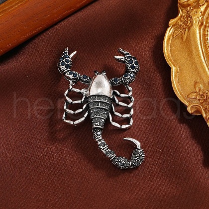 Scorpion Rhinestone Brooch Pin PW-WGA9516-02-1