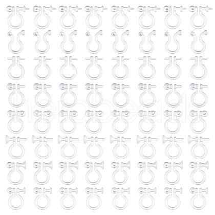 ARRICRAFT 80Pcs 8 Style Resin Clip-on Earring Findings FIND-AR0002-49-1