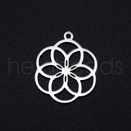 Tarnish Resistant 201 Stainless Steel Filigree Charms STAS-T049-T671-1-1