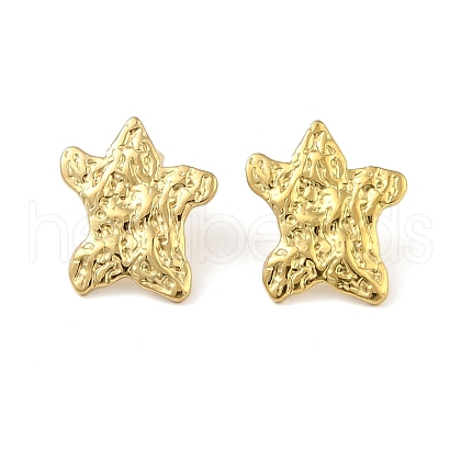Ion Plating(IP) 304 Stainless Steel Stud Earrings for Women EJEW-B050-05G-1