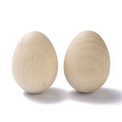 Unfinished Blank Wooden Easter Craft Eggs WOOD-I006-02-1