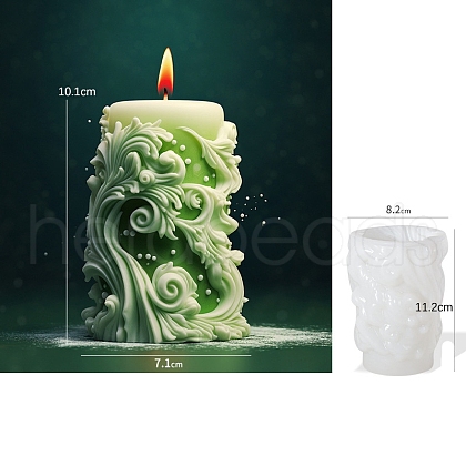 Column Candle DIY Food Grade Silicone Mold PW-WG99638-01-1