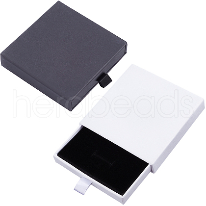 Beebeecraft 2Pcs 2 Colors Paper Drawer Boxes CON-BBC0001-03-1