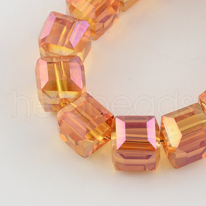 Electroplate Glass Bead Strands EGLA-R064-4mm-04-1