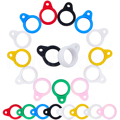 Gorgecraft 60Pcs Silicone Pendant SIL-GF0001-30-1