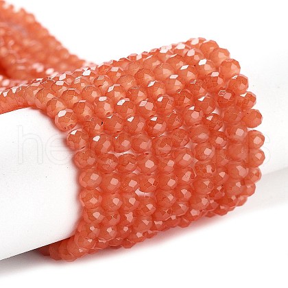 Baking Painted Imitation Jade Glass Bead Strands DGLA-A034-J2MM-A12-1