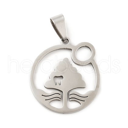 Non-Tarnish 201 Stainless Steel Pendants STAS-D190-10P-1