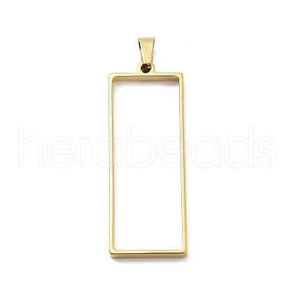 304 Stainless Steel Open Back Bezel Pendants STAS-Z091-05G-02-1
