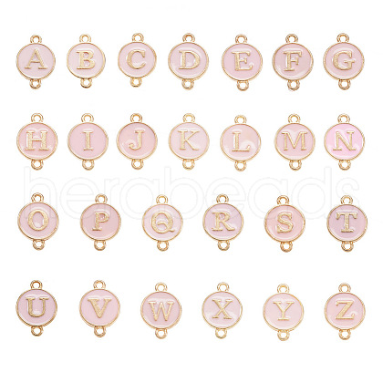 26Pcs Alloy Enamel Letter A~Z Connector Charms FIND-TAC0028-14C-1