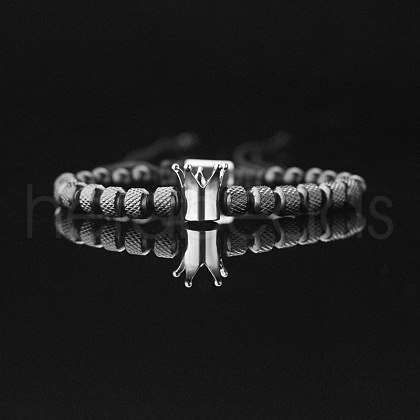 304 Stainless Steel Braided Beads Bracelets WG0F93D-01-1
