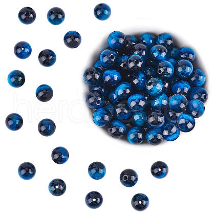 ARRICRAFT Natural Blue Tiger Eye Bead Strands G-AR0002-52-1