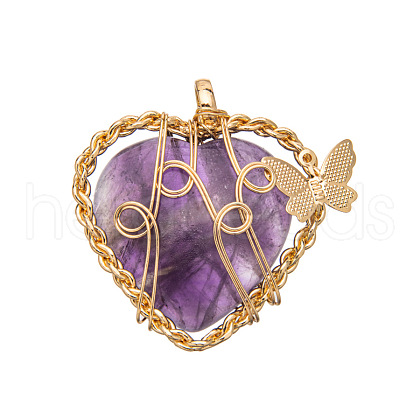 Natural Amethyst Pendants PW-WG3DC5F-01-1